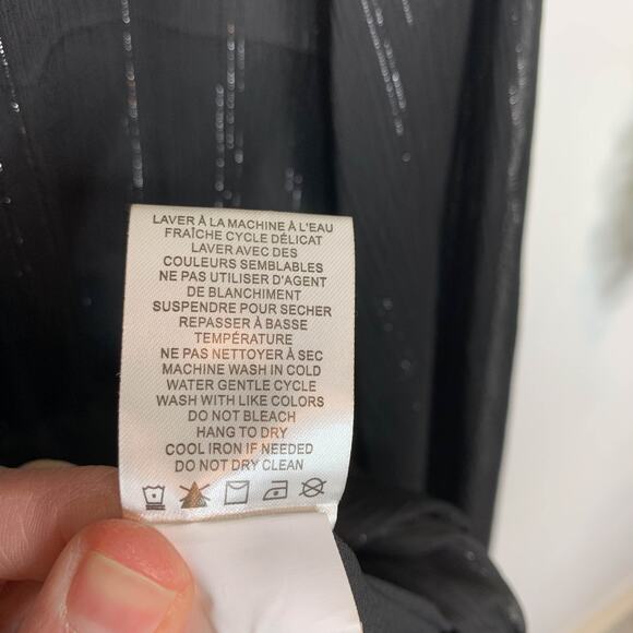 NWT HOUSE OF HARLOW 1960 glam boho button front high neck balloon sleeve 3056 - Picture 11 of 13